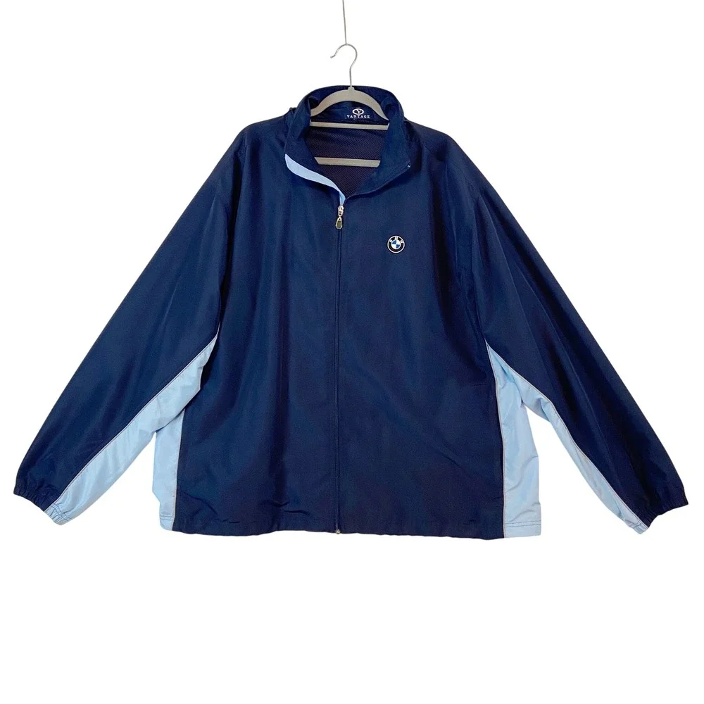 Vantage Mens BMW Embroidered Lightweight Track Jacket Windbreaker XXL‎ Blue